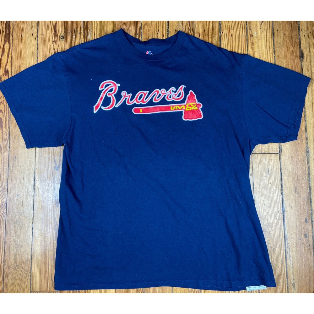 Andrew Bynum Braves t-shirt MLB baseball‎ majestic size XL Extra Large Jersey